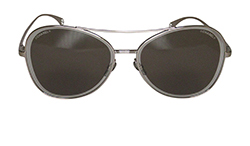 Chanel 4260 Aviator Gafas, Lente Marron Brillante, Montura Plateada, 3